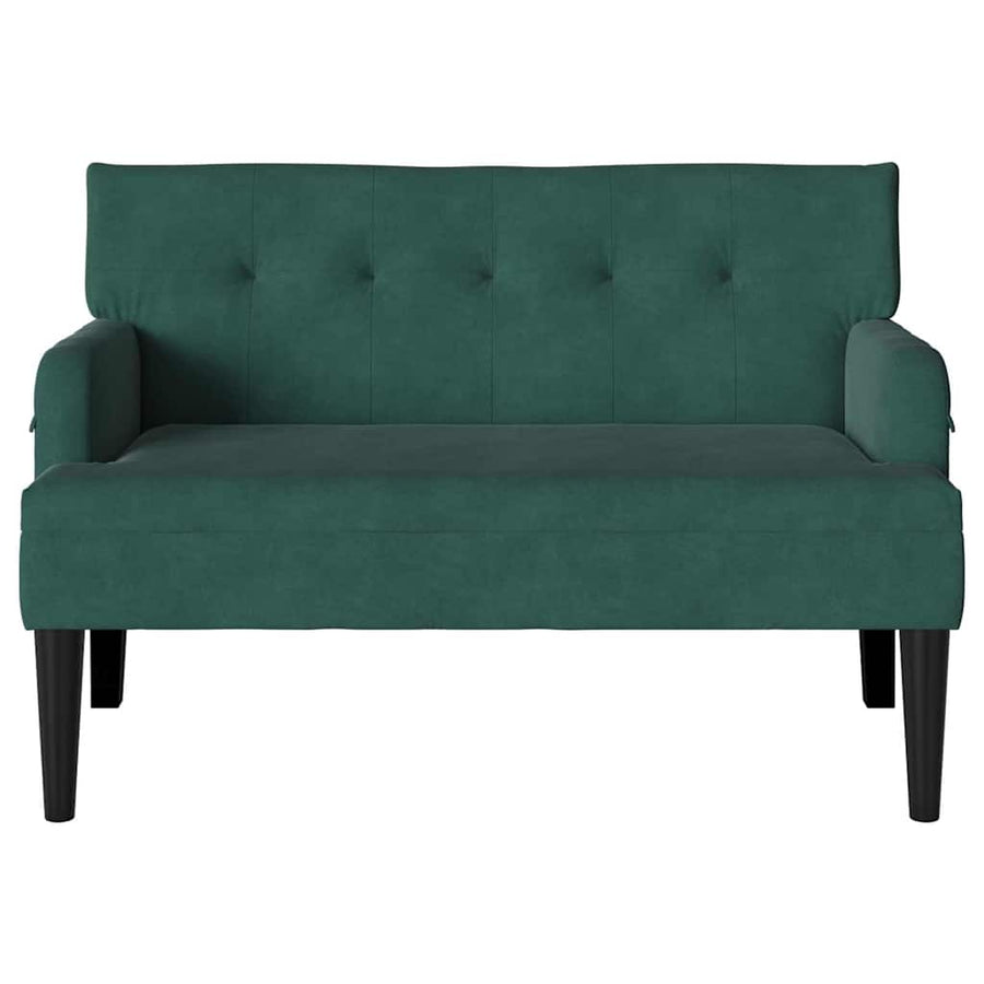 Chesterfield Bank Donkergroen 112 x 65.5 x 75 cm Fluweel