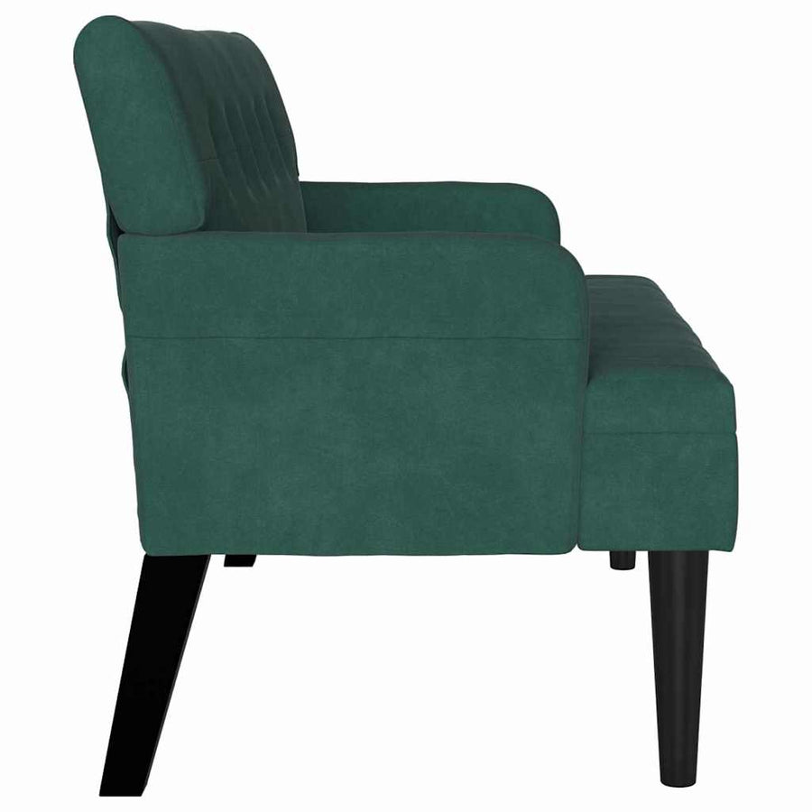 Chesterfield Bank Donkergroen 112 x 65.5 x 75 cm Fluweel