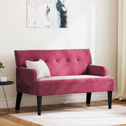 Bank Chesterfield wijnrood 112x65,5x75 cm fluweel