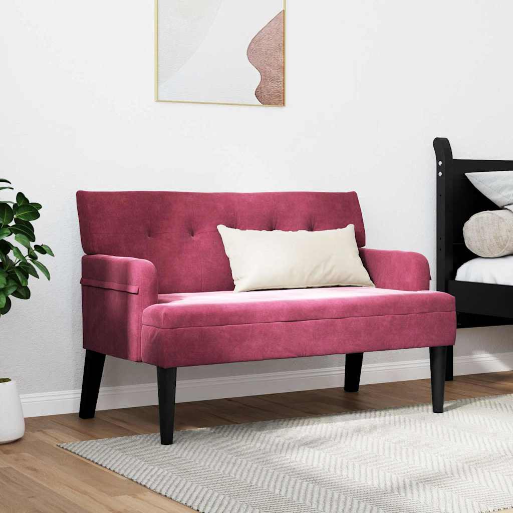 Chesterfield Bank Wijnrood 112 x 65.5 x 75 cm Fluweel
