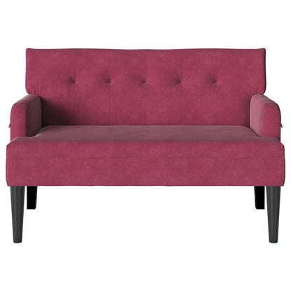 Chesterfield Bank Wijnrood 112 x 65.5 x 75 cm Fluweel