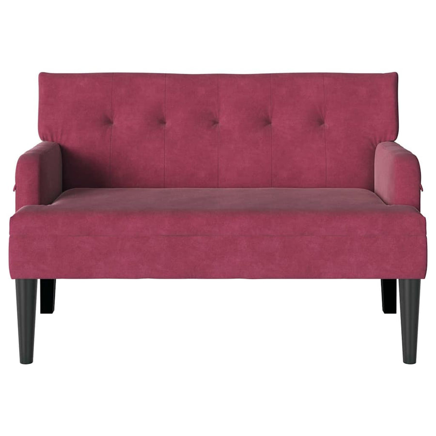 Chesterfield Bank Wijnrood 112 x 65.5 x 75 cm Fluweel