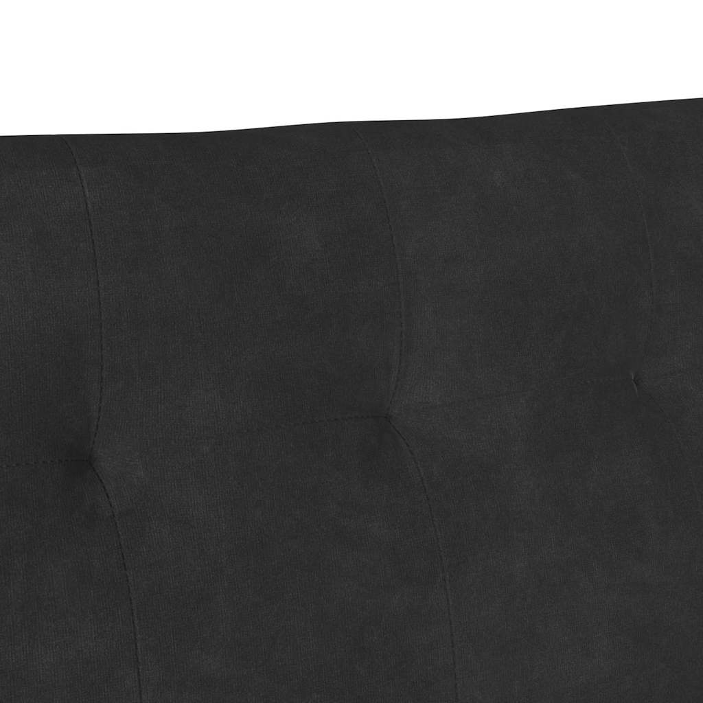 Chesterfield Bank Zwart 112 x 65.5 x 75 cm Fluweel