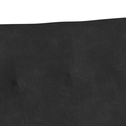 Chesterfield Bank Zwart 112 x 65.5 x 75 cm Fluweel