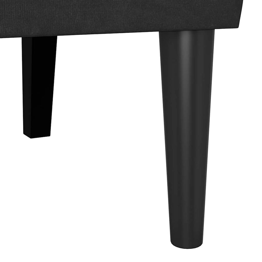 Chesterfield Bank Zwart 112 x 65.5 x 75 cm Fluweel