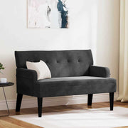 Chesterfield bank 112 cm fluweel zwart