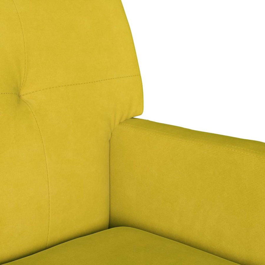 Chesterfield Bank Geel 112 x 65.5 x 75 cm Fluweel