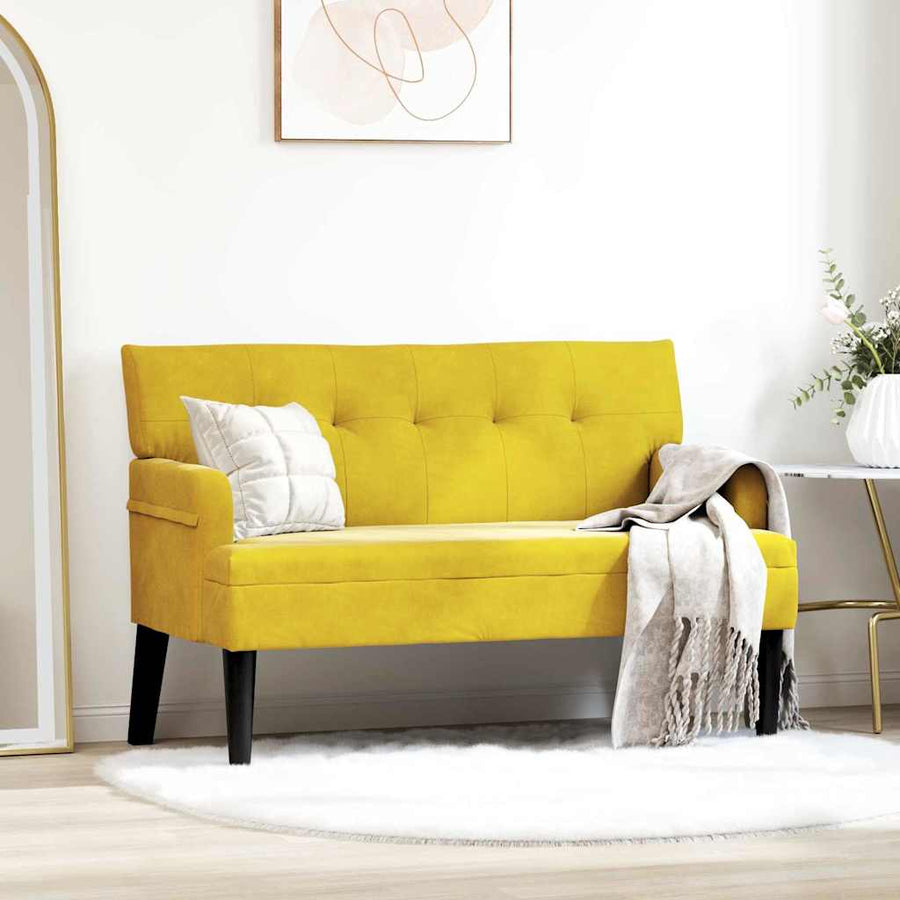 Chesterfield Bank Geel 112 x 65.5 x 75 cm Fluweel