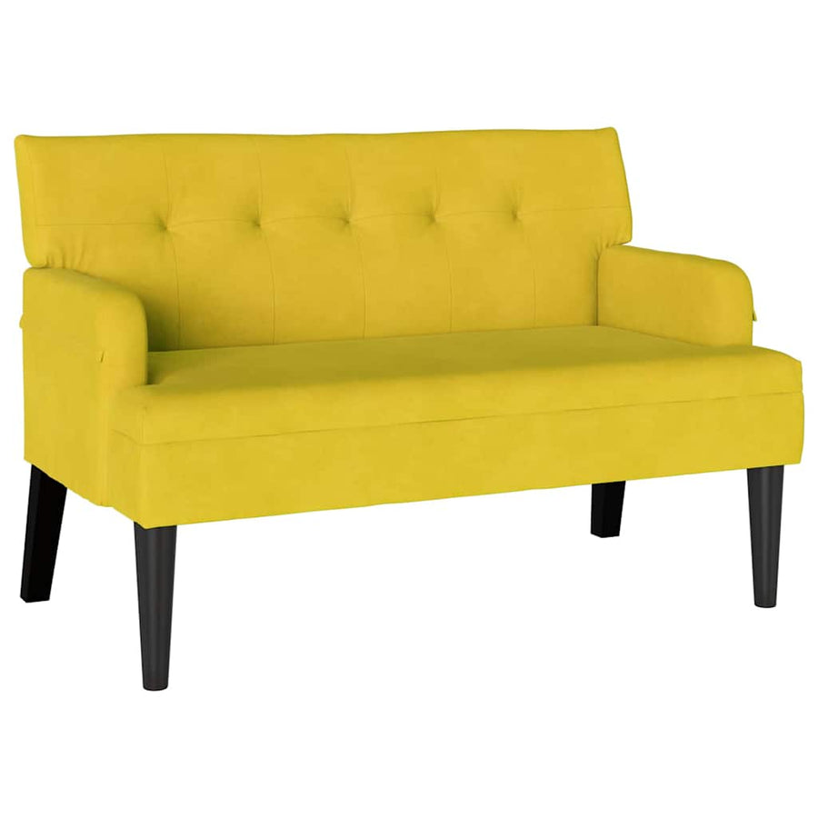 Chesterfield Bank Geel 112 x 65.5 x 75 cm Fluweel