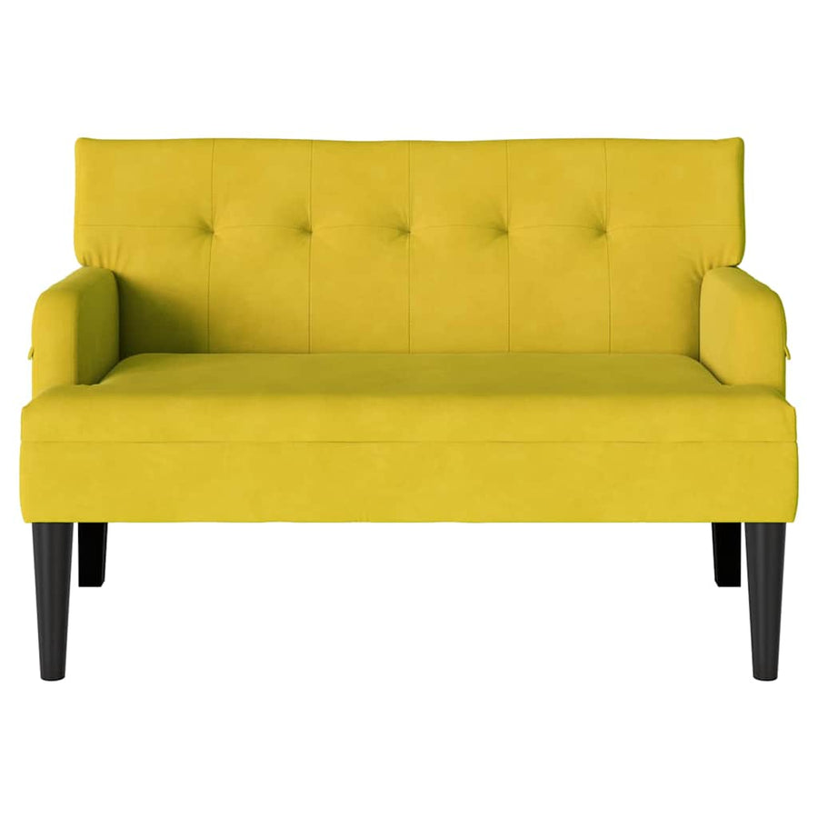 Chesterfield Bank Geel 112 x 65.5 x 75 cm Fluweel