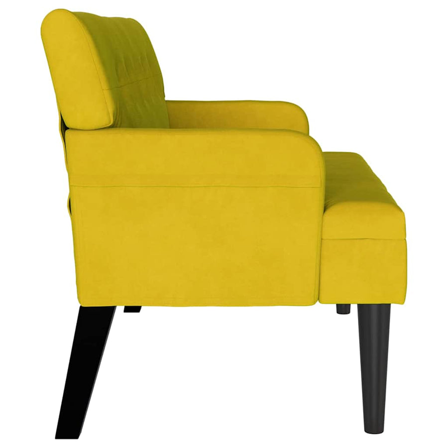 Chesterfield Bank Geel 112 x 65.5 x 75 cm Fluweel