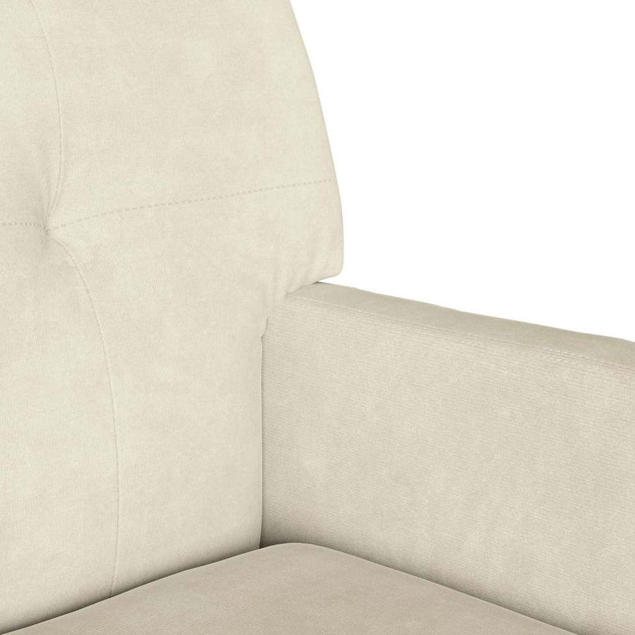Chesterfield Bank Crème 112 x 65.5 x 75 cm Fluweel
