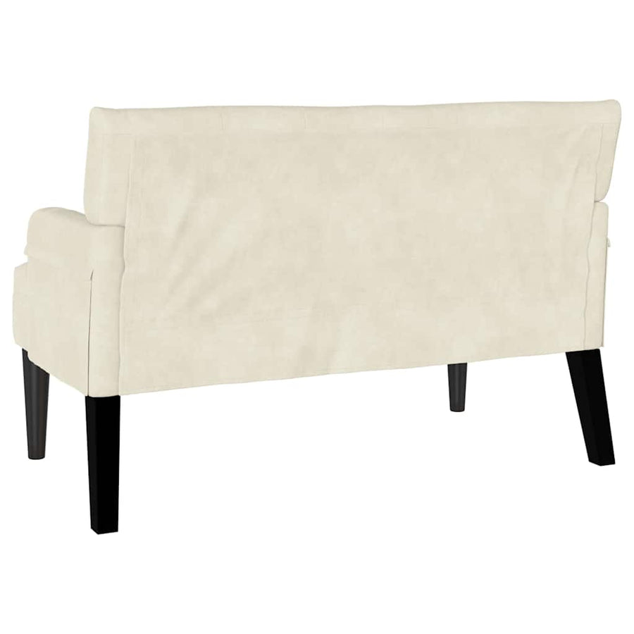Chesterfield Bank Crème 112 x 65.5 x 75 cm Fluweel