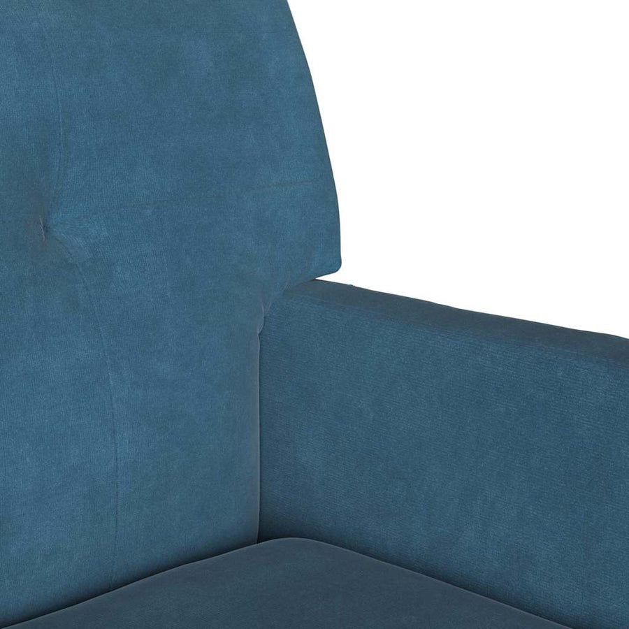 Chesterfield Bank Blauw 112 x 65.5 x 75 cm Fluweel
