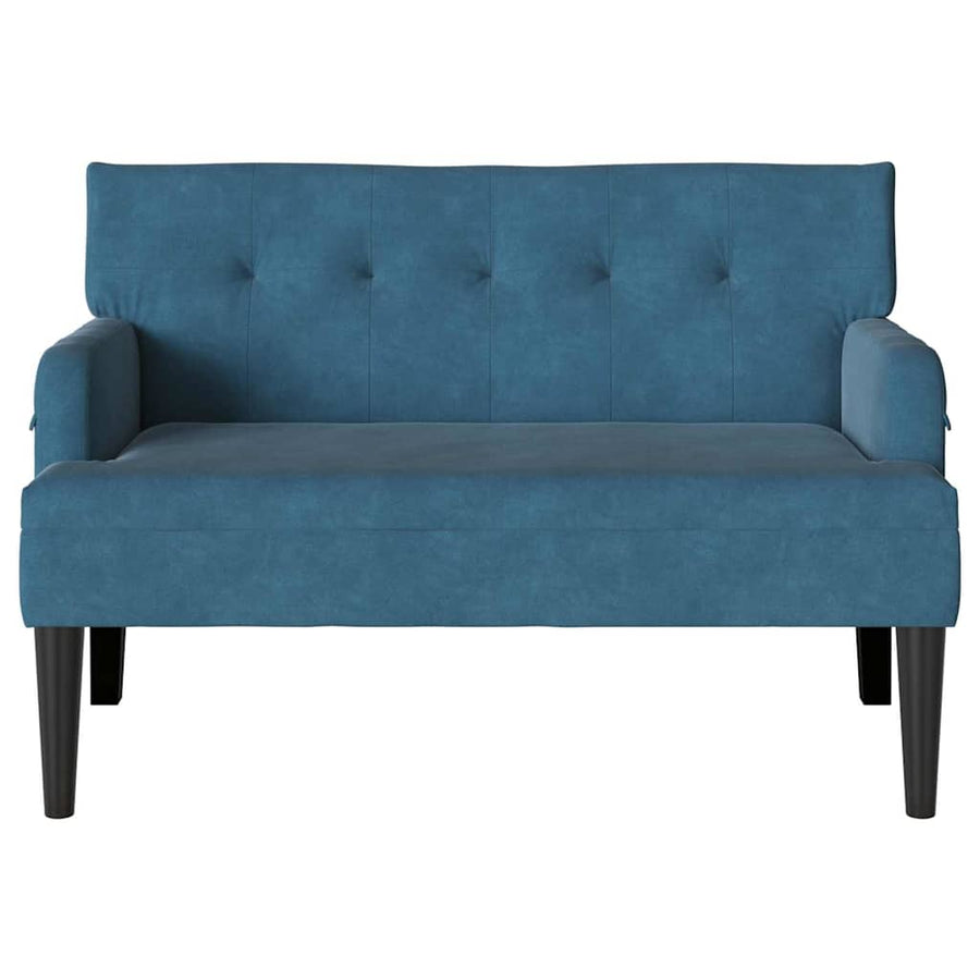 Chesterfield Bank Blauw 112 x 65.5 x 75 cm Fluweel