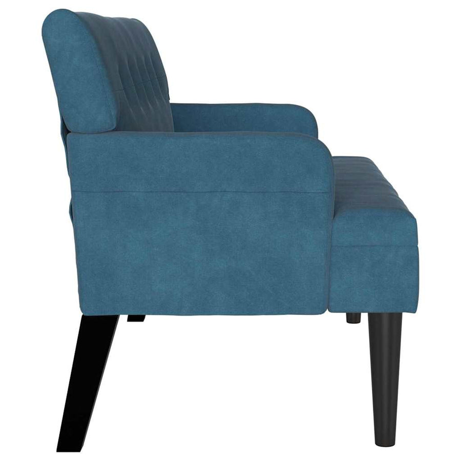 Chesterfield Bank Blauw 112 x 65.5 x 75 cm Fluweel