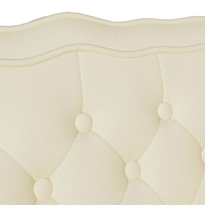 Chesterfield Bank Crème 119,5 x 64,5 x 75 cm Nep Leer