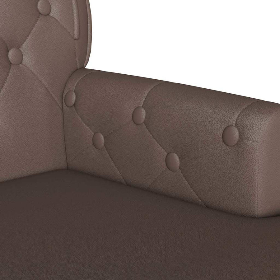 Chesterfield Bank Bruin 119.5 x 64.5 x 75 cm Nep Leer