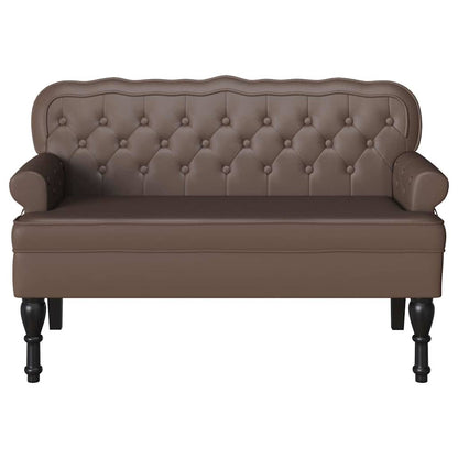 Chesterfield Bank Bruin 119.5 x 64.5 x 75 cm Nep Leer