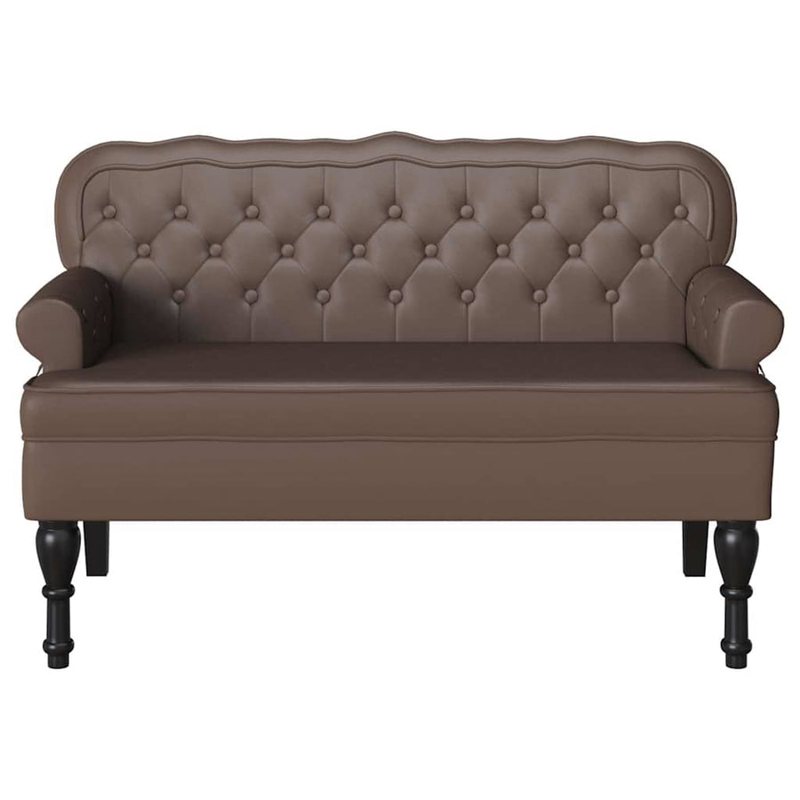 Chesterfield Bank Bruin 119.5 x 64.5 x 75 cm Nep Leer