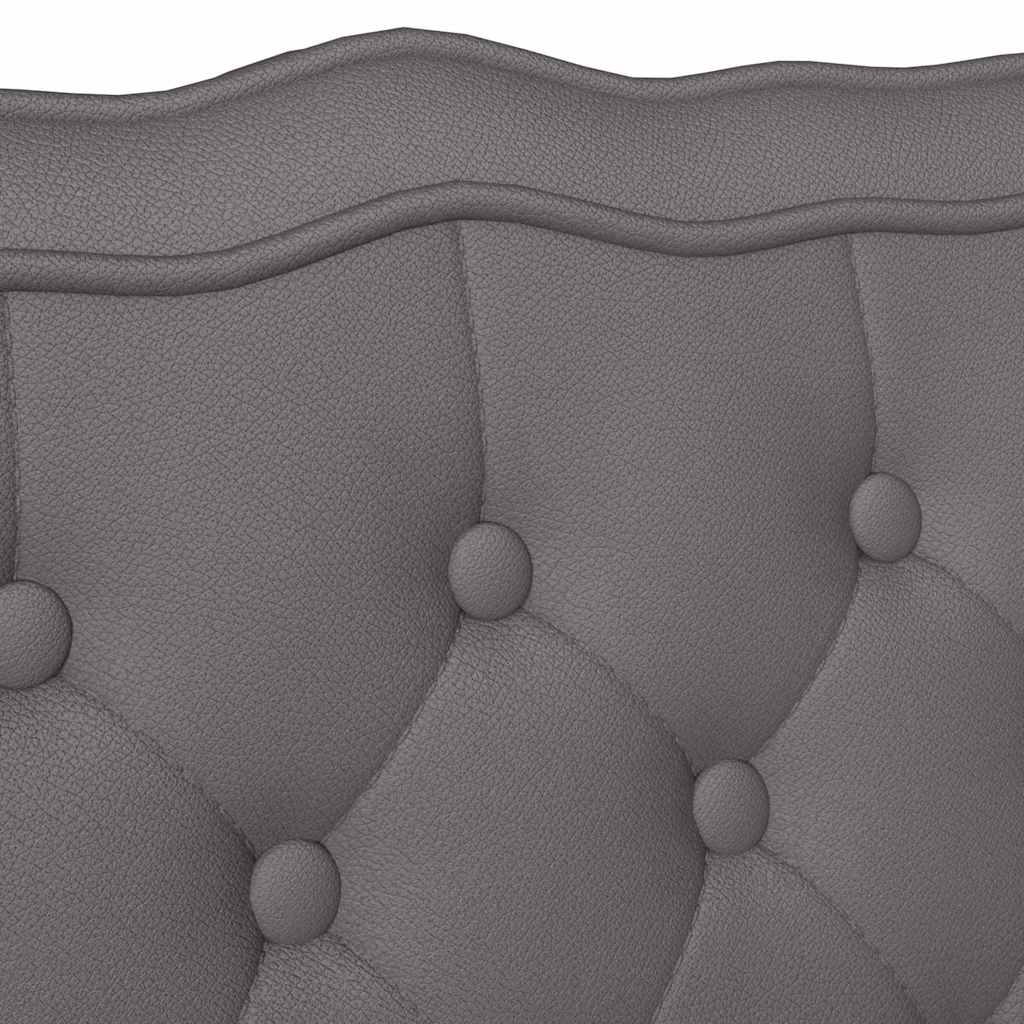 Chesterfield Bank Grijs 119.5 x 64.5 x 75 cm Nep Leer