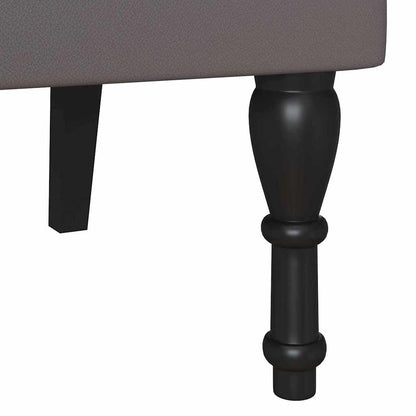 Chesterfield Bank Grijs 119.5 x 64.5 x 75 cm Nep Leer