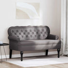 Chesterfield bank 119.5 cm grijs nep leer