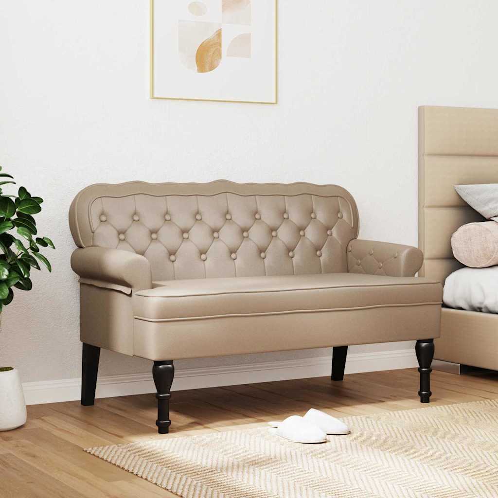 Chesterfield Bank Cappuccino 119.5 x 64.5 x 75 cm Nep Leer