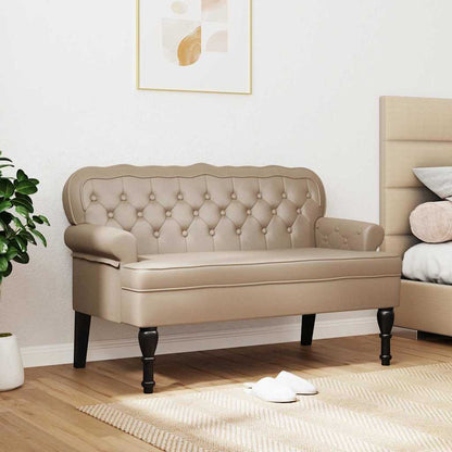 Chesterfield Bank Cappuccino 119.5 x 64.5 x 75 cm Nep Leer