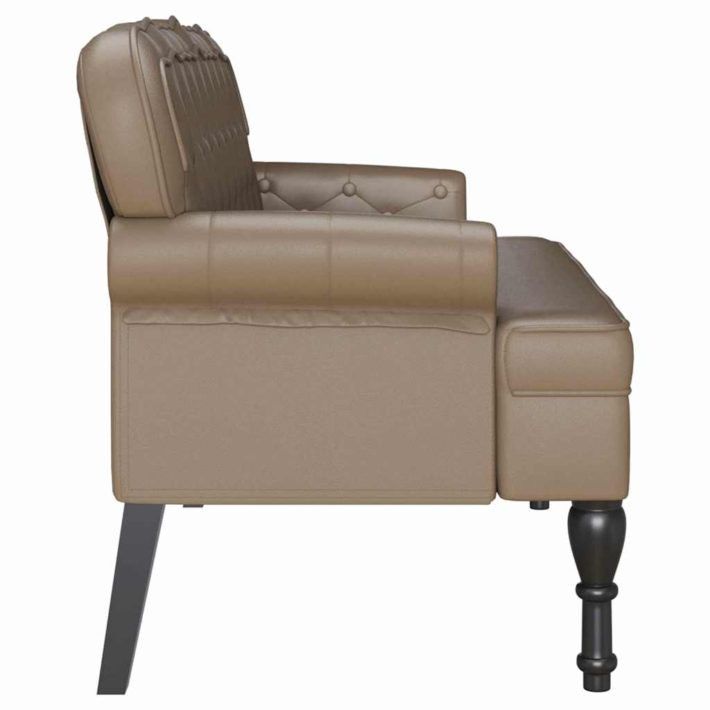 Chesterfield Bank Cappuccino 119.5 x 64.5 x 75 cm Nep Leer
