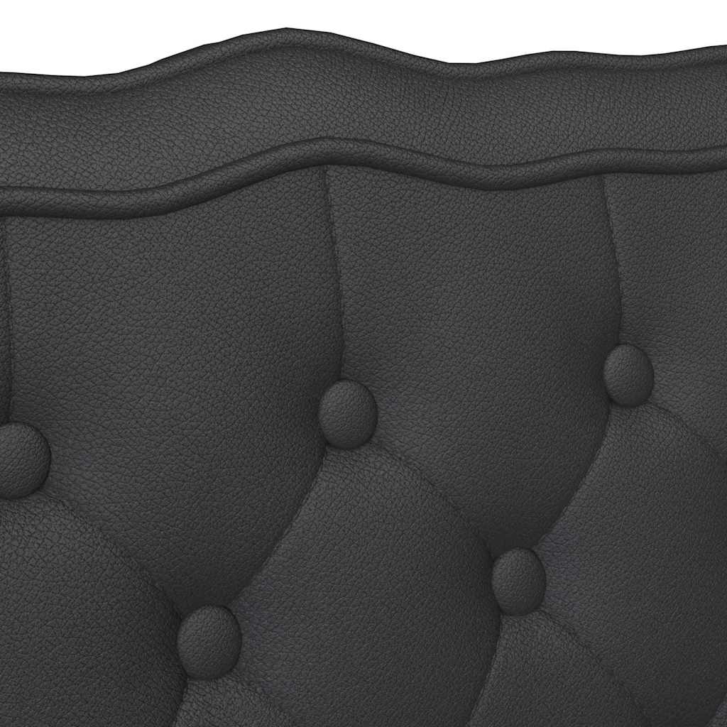 Chesterfield Bank Zwart 119.5 x 64.5 x 75 cm Nep Leer