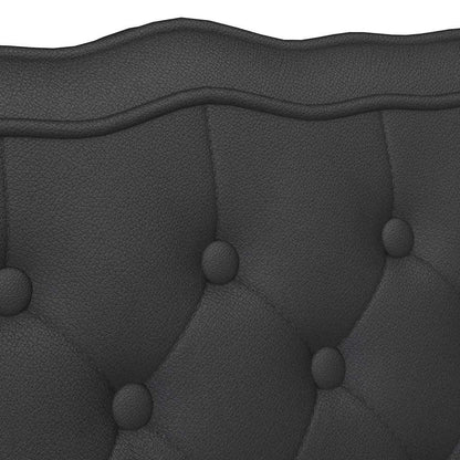 Chesterfield Bank Zwart 119.5 x 64.5 x 75 cm Nep Leer