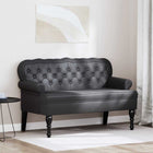 Chesterfield bank 119,5x64,5x75 cm zwart nep leer