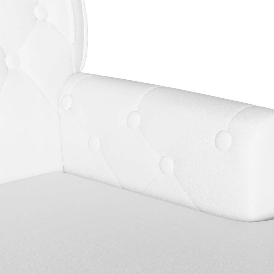 Chesterfield Bank Wit 119.5 x 64.5 x 75 cm Nep Leer