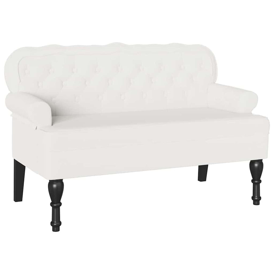 Chesterfield Bank Wit 119.5 x 64.5 x 75 cm Nep Leer