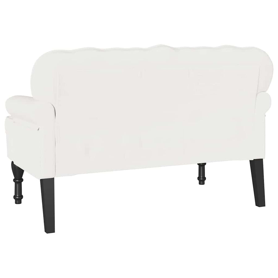 Chesterfield Bank Wit 119.5 x 64.5 x 75 cm Nep Leer