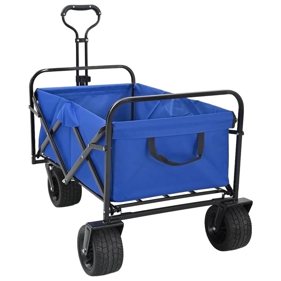 Vouwbare Handtrolley Blauw 89 x 63 x 96 cm Staal en Oxford stof