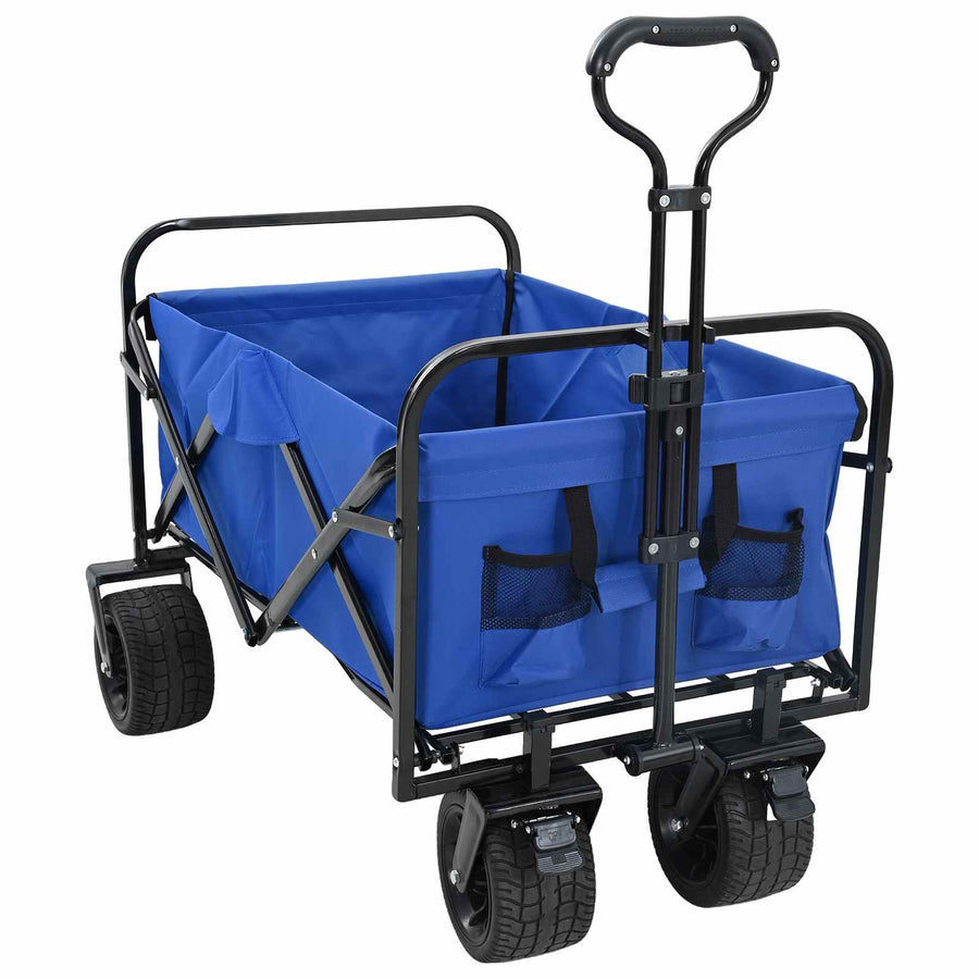 Vouwbare Handtrolley Blauw 89 x 63 x 96 cm Staal en Oxford stof