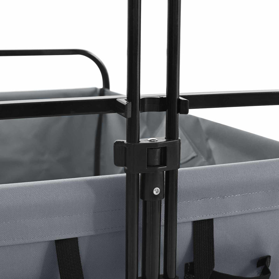 Vouwbare Handtrolley Grijs 89 x 63 x 96 cm Staal en Oxford stof