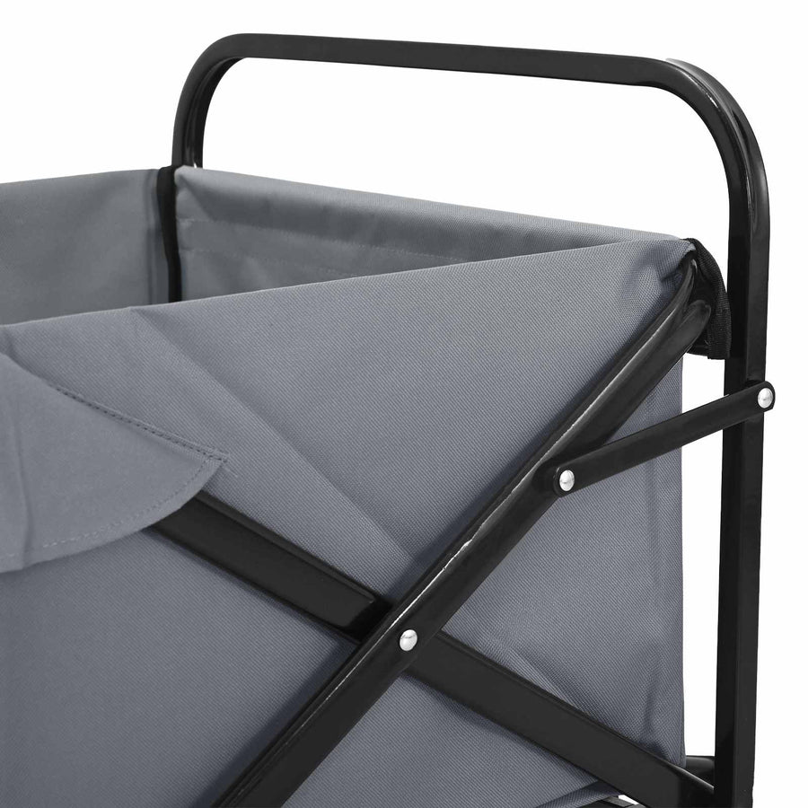 Vouwbare Handtrolley Grijs 89 x 63 x 96 cm Staal en Oxford stof