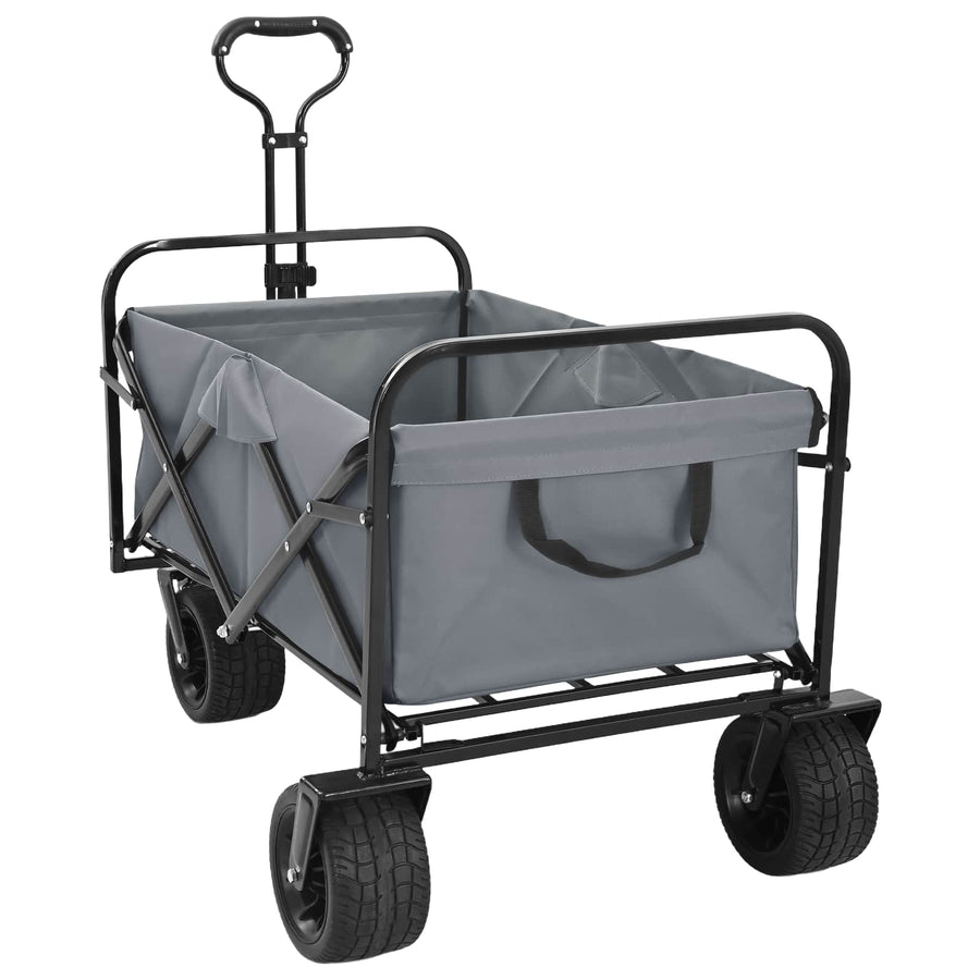 Vouwbare Handtrolley Grijs 89 x 63 x 96 cm Staal en Oxford stof