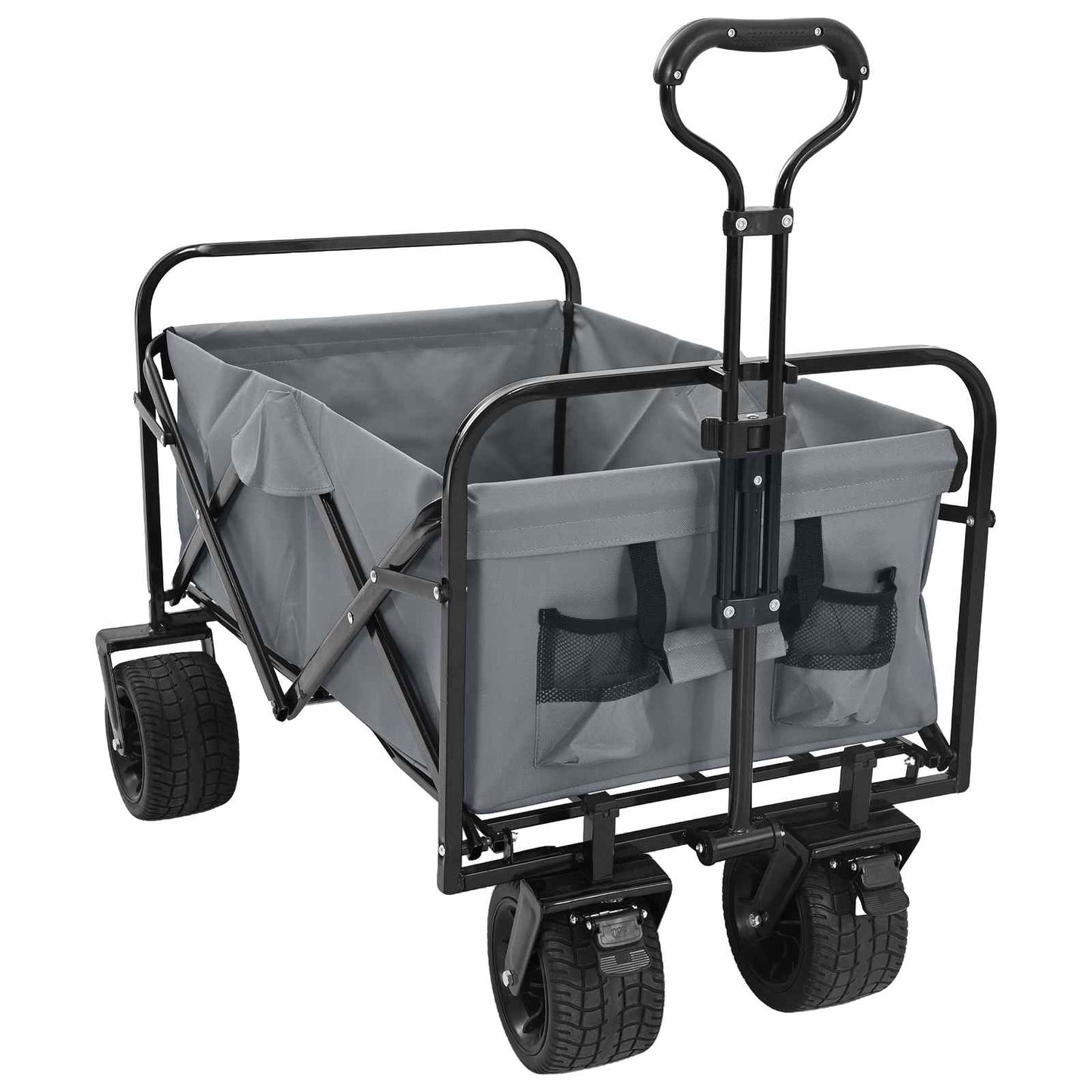 Vouwbare Handtrolley Grijs 89 x 63 x 96 cm Staal en Oxford stof