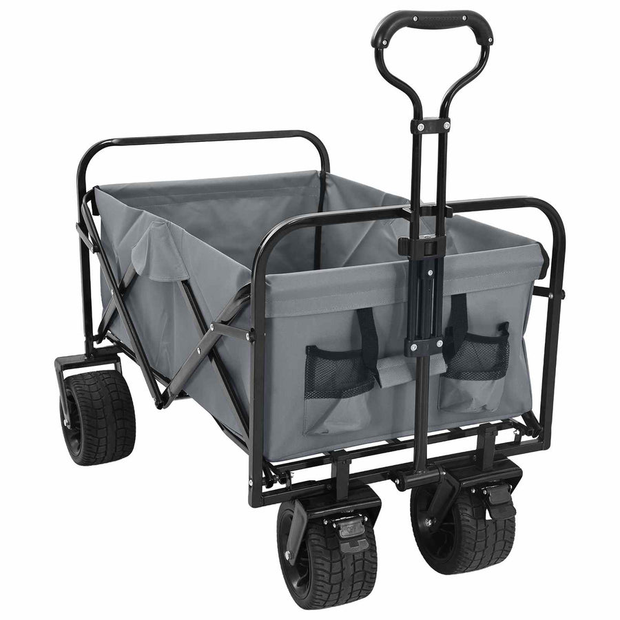 Vouwbare Handtrolley Grijs 89 x 63 x 96 cm Staal en Oxford stof