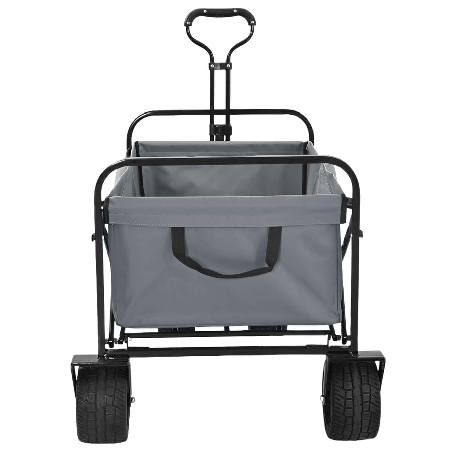 Vouwbare Handtrolley Grijs 89 x 63 x 96 cm Staal en Oxford stof
