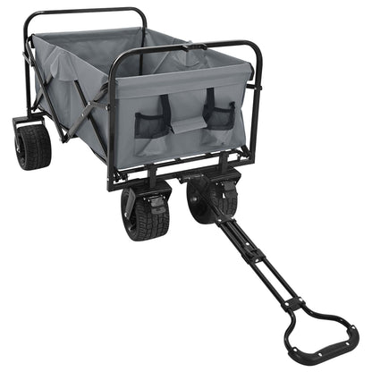 Vouwbare Handtrolley Grijs 89 x 63 x 96 cm Staal en Oxford stof