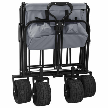 Vouwbare Handtrolley Grijs 89 x 63 x 96 cm Staal en Oxford stof