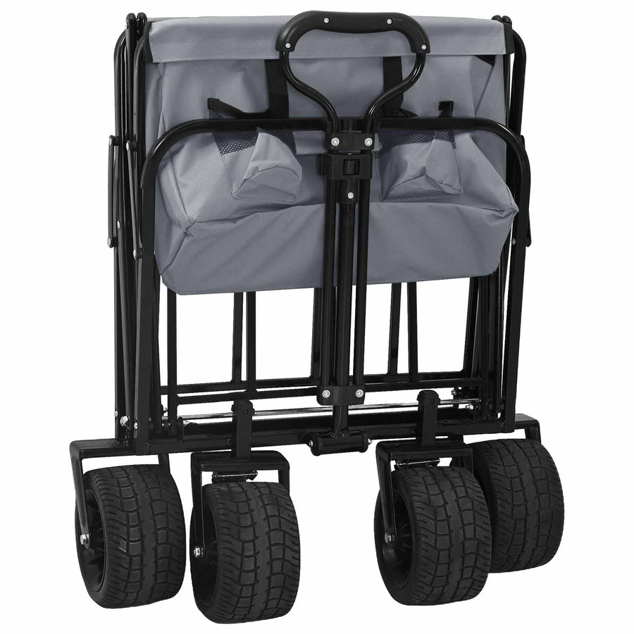 Vouwbare Handtrolley Grijs 89 x 63 x 96 cm Staal en Oxford stof