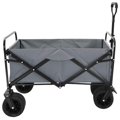 Vouwbare Handtrolley Grijs 89 x 63 x 96 cm Staal en Oxford stof