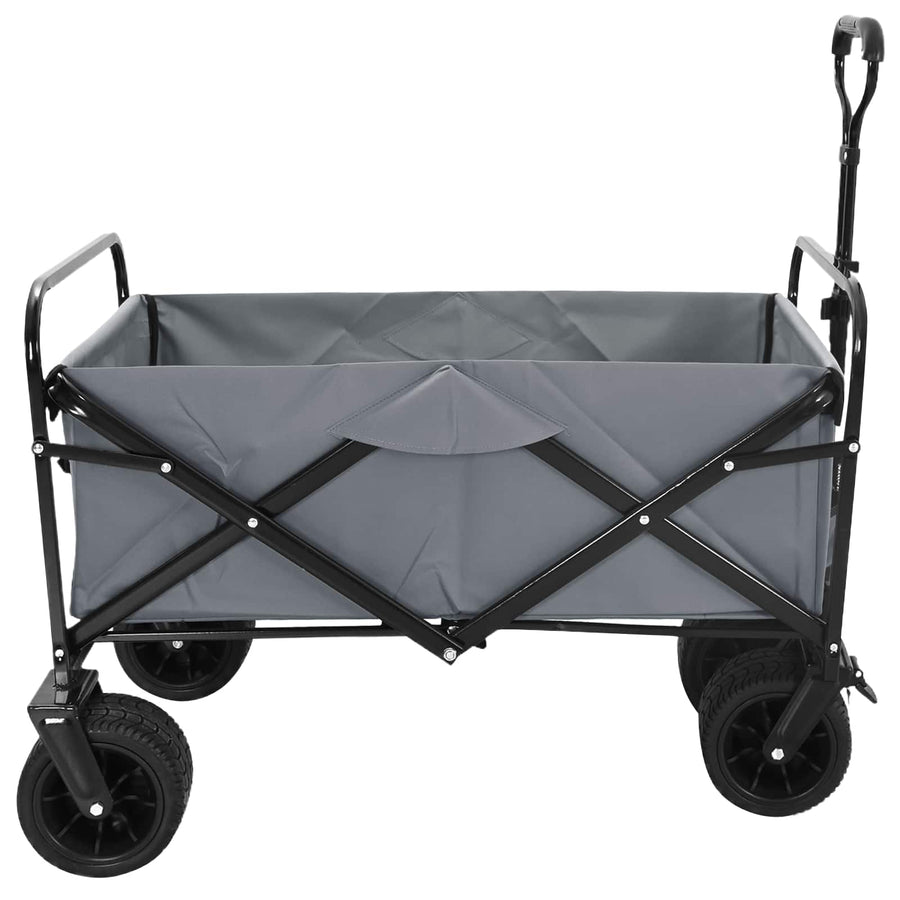 Vouwbare Handtrolley Grijs 89 x 63 x 96 cm Staal en Oxford stof