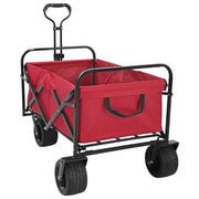 Handtrolley vouwbaar 89x63x96 cm staal Oxford stof rood